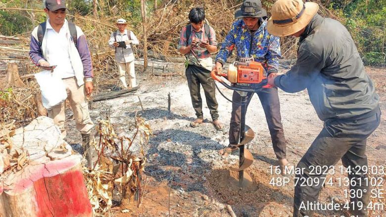 Demarcation activities in Mondulkiri province’s Keo Seima Wildlife Sanctuary recently. USAID MORODOK BAITANG Content image - Phnom Penh Post