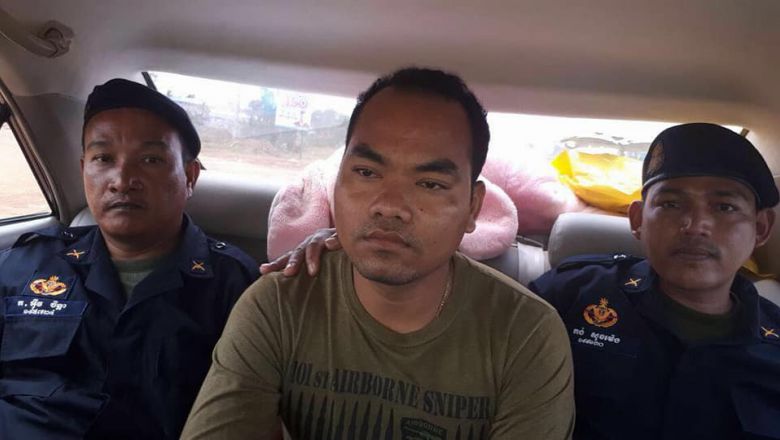 Yim Sokan, 35, was arrested on Monday by national and provincial Military Police in Kampong Speu’s Phnom Sruoch district. Photo supplied Yim Sokan, 35, was arrested on Monday by national and provincial Military Police in Kampong Speu’s Phnom Sruoch district. Photo supplied
