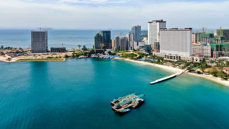 An aerial view of Sihanoukville in December last year. Yousos Apdoulrashim Content image - Phnom Penh Post